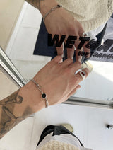 No.9553 black & white double bracelet