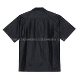 コーティングオープンカラーハーフシャツ/FL Coating open collar half shirt (2 colors)
