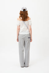 チェリーレーススクエアネックブラウス / CHERRY LACE SQUARE NECK BLOUSE [WHITE]