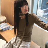 [Muffler set] Tyuji ストライプラウンド長袖Tシャツ