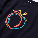 ピーチエンボスドプリントスウェットシャツ / PEACH EMBOSSED PRINT SWEATSHIRT_NAVY