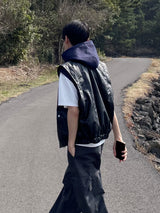 Lacing leather vest