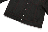 スティッチデニムトラッカージャケット / STITCH DENIM TRUCKER JACKET_BLACK