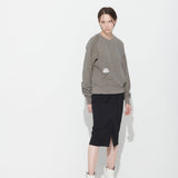 [UNISEX] FLORRA DEMAGE SWEATSHIRT, DIMGREY (6632604926070)