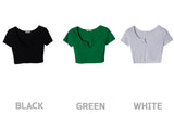 ミニVゴルジクロップTシャツ/TOP(9348) Mini V Golgi Crop Tee
