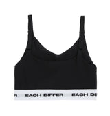 LOGO BAND BRA TOP_BLACK