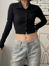 Fairy cuffs crop shirt