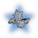 [Red Velvet Wendy/NCT WayV Xiaojun] Silver star cubic twist ring