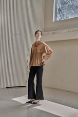 シーモアストリングブラウス/SEYMOUR STRING BLOUSE_BROWN