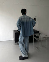 MONTH Brush Denim Shirt Jacket