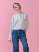 WAFFLE CROP T-SHIRT_OATMEAL (6612498645110)