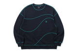 ウェーブステッチスウェットシャツ / WAVE STITCH SWEAT SHIRT_NAVY