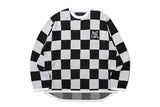 チェッカーボードニットトップス / CHECKER BOARD KNIT TOP_BLACK