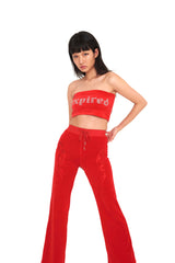 ベルベットラインストーンチューブトップ / Velvet Rhinestone Tube Top (4168742338678)