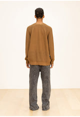 ハーフインシジョンオーバーニット/HALF INCISION OVERSIZED KNIT