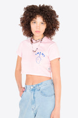 クルーネッククロップトップTシャツ / Crew neck crop top T-shirt (2624772243574)