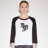 ロゴラグランTシャツ / Logo raglan t-shirt black