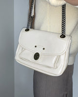 ツキステッチチェーンレザーショルダーバッグ/Tsuki Stitch Chain Leather Shoulder Bag