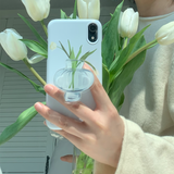 [セット] ブーケシリーズ：チューリップフォンケース + スマホグリップ / [SET] Bouquet series : Tulip phone case + griptok