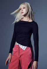 オフバランスジャージートップ / OFF- BALANCE JERSEY TOP (BLACK)
