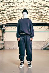刺繡ロゴスプレーウォッシュドフーディー/EMBROIDERED LOGO SPRAY WASHED HOODIE (NAVY)