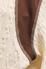 エアケーブルニットハーフ2WAYジップアップジャケット / AIR CABLE KNIT HALF 2WAY ZIP UP JACKET-ECRU SIENNA