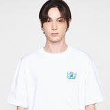 ドローイングレターフラワー半袖Tシャツ