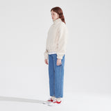 ハイネックダンブルフリーススウェットシャツ/HIGH NECK DUMBLE FLEECE SWEATSHIRT_IVORY