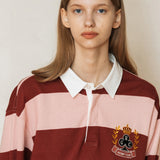 GHCラグビーシャツ/GHC RUGBY SHIRT_PINK BURGUNDY
