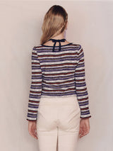 Strappy halter neck Knit (Purple)