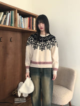 Aira Nordic pattern round knit