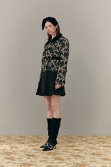 Velvet collar jacket
