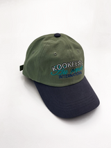 two tone vintage washing ball cap (Khaki/Charcoal)
