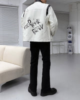 ドローイングカリムバイカージャケット / OWN Drawing Karim Biker Jacket