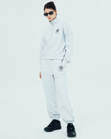 ROMAN TYPO LOGO TRAINING PANTS-WHITE MELANGE (6680872222838)