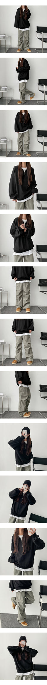 Wook Bay Direct Zip-Up Collar Sweatshirt