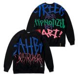 20 GRAFFITI OVERSIZED HEAVY SWEAT CREWNECK WHITE / BLACK (4626253054070)