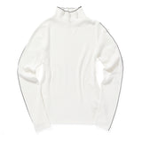 PICOT STITCH RIBBED TURTLENECK T-SHIRT_WHITE