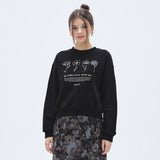 Flower Hand Graphic Sweatshirt [BLACK] (6674522505334)