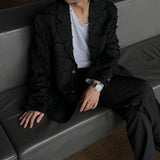 Pleddy Fringe Check Blazer (2color)