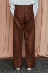HOUND TOOTH CHECK PANTS / NAVY&ORANGE