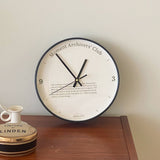 Lettering Silent Wall Clock