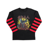 REBIRTH LONG SLEEVE T SHIRTS ( STUD Ver.) - BLACK (6674940952694)