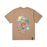 ハンティングオーバーサイズTシャツ / HUNTING OVERSIZED T-SHIRTS LIGHT BROWN / BLACK
