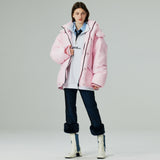 オーバーフィットフードダックダウン/OVERFIT HOOD DUCK DOWN-PINK