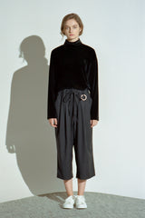 "PRE-ORDER 7/15~" DROP-SHOULDER VELVET TURTLE-NECK TEE / [プレオーダー7月15日〜] ドロップショルダーベルベットタートルネックTシャツ (4578690203766)