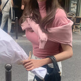 Chewy Crop Mock Tee - t
