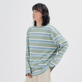 Border various Color Stripe long Sleeve T59 Mint (6614929408118)