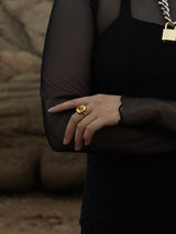 no.63リング / no.63 ring gold ( #13 free size )