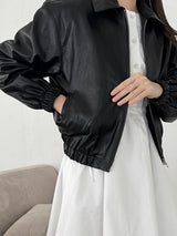 Two-Way Leather Jumper (2 colors)